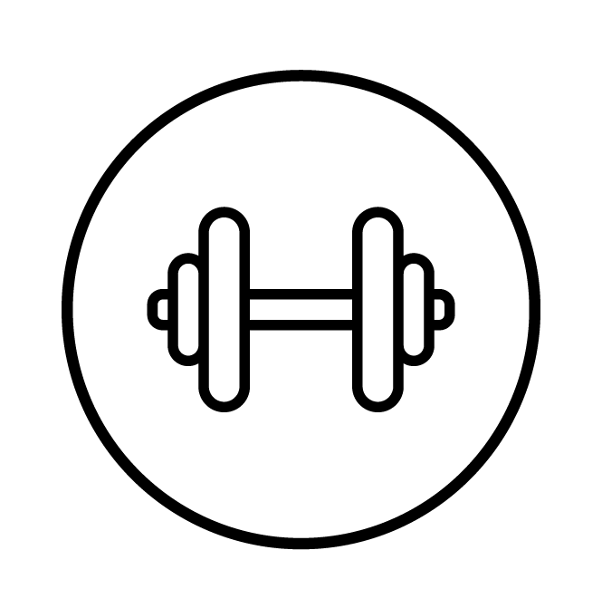 black dumbell icon