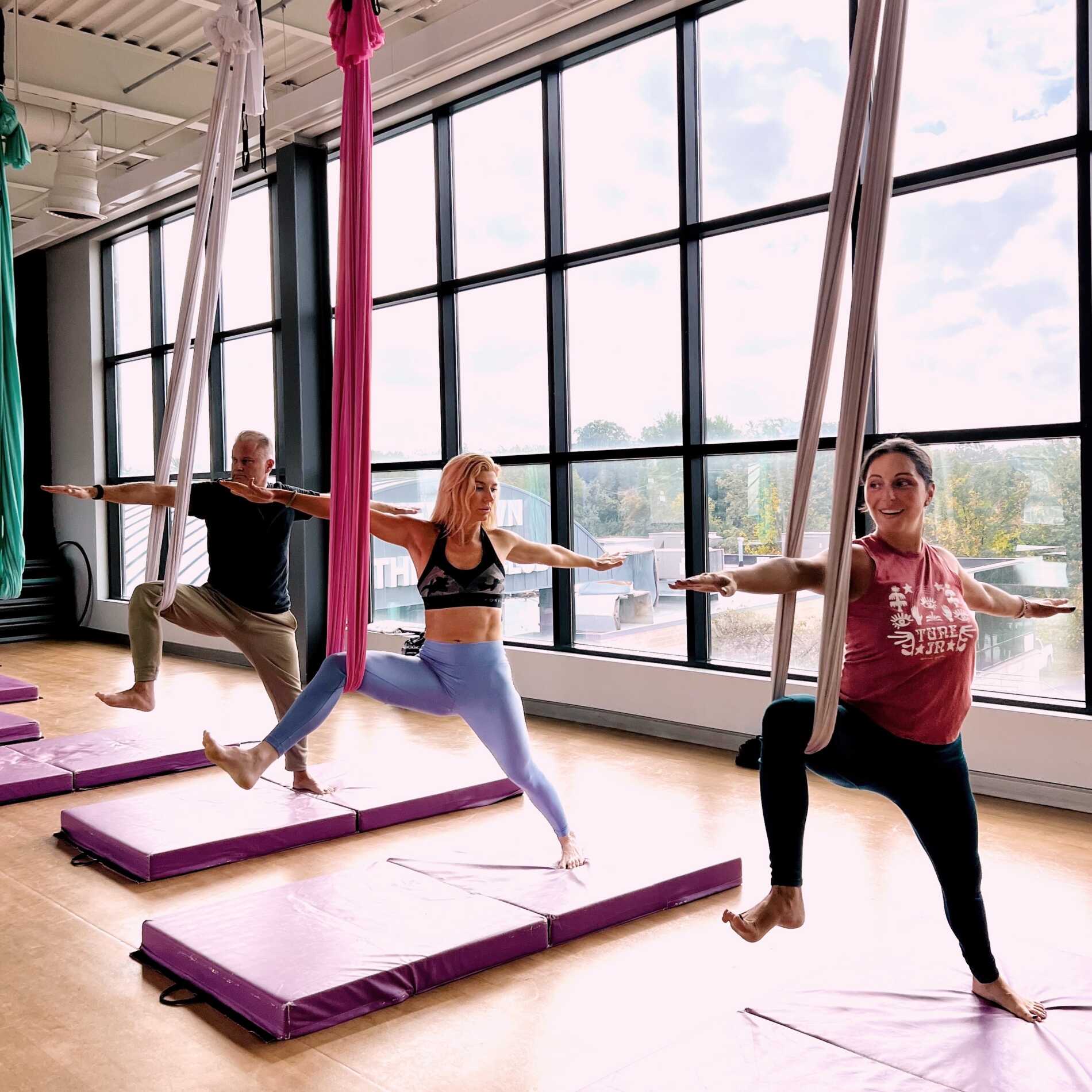 Aerial Yoga at the Newtown Athletic Club